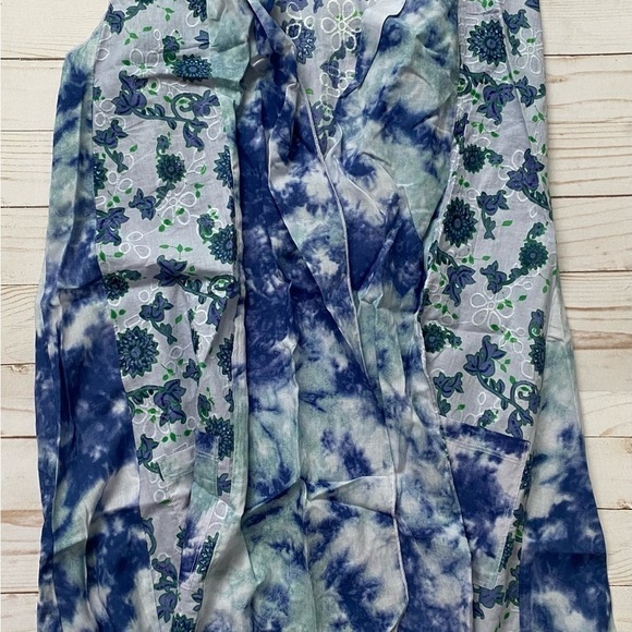 LOGO by Lori Goldstein Woven Lavender Tie Dye Vest w Print Cotton Panel XXS - Picture 5 of 14